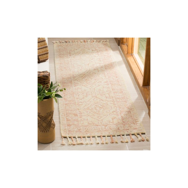 Aspen APN225 Hand Tufted Runner Rug - Ivory/Blush - 2'3"x7' - Safavieh.