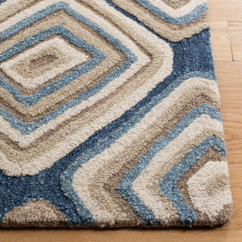 Aspen APN350 Hand Tufted Indoor Area Rug - Blue/Beige - 8'x10' - Safavieh