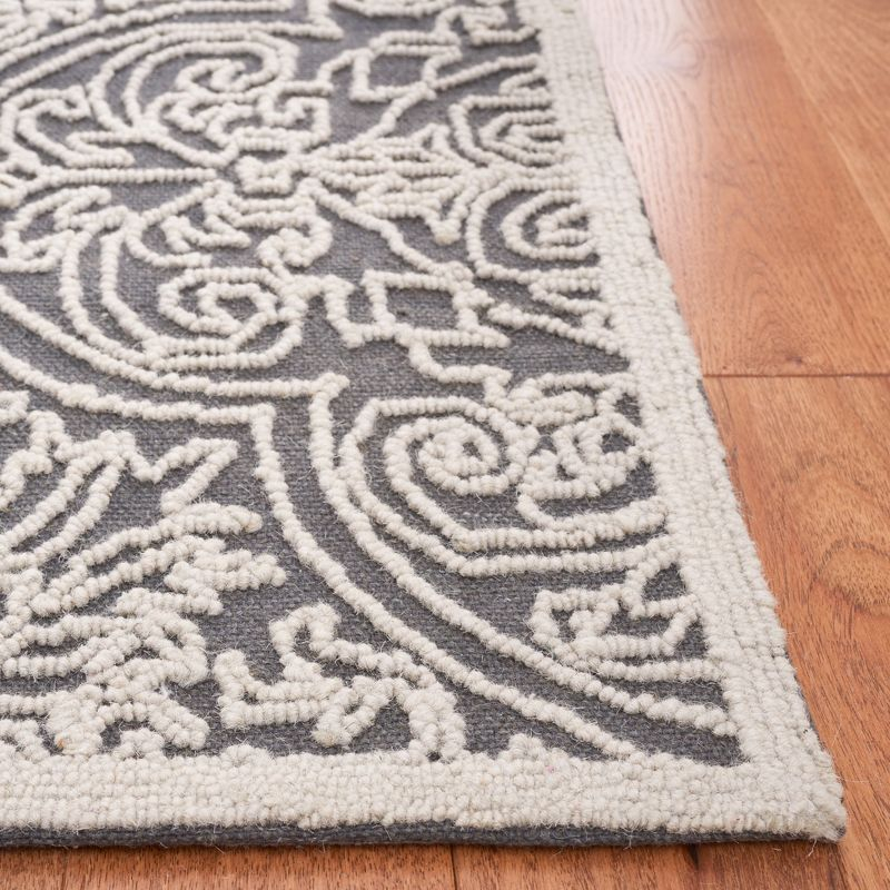 Trace TRC101 Hand Tufted Area Rug - Dark Grey/Light Grey - 6'x6' - Safavieh.
