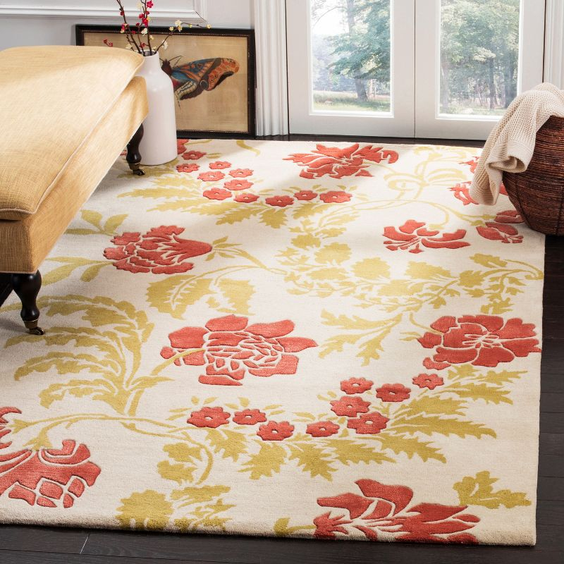 Capri CPR340 Hand Tufted Area Rug - Beige/Rust - 8'x10' - Safavieh.
