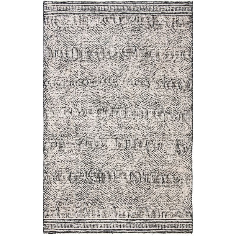 Abstract ABT340 Handmade Indoor Area Rug - Ivory/Chocolate - 8'x10' - Safavieh