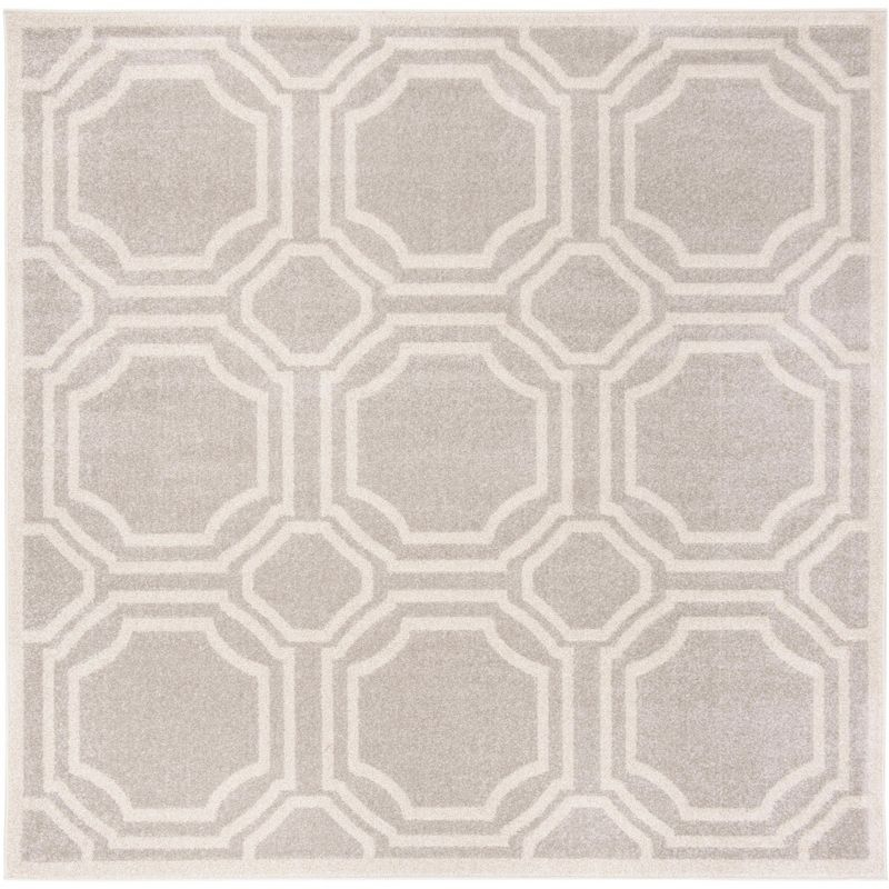 Amherst AMT411 Power Loomed Area Rug - Light Grey/Ivory - 7'x7' - Safavieh.