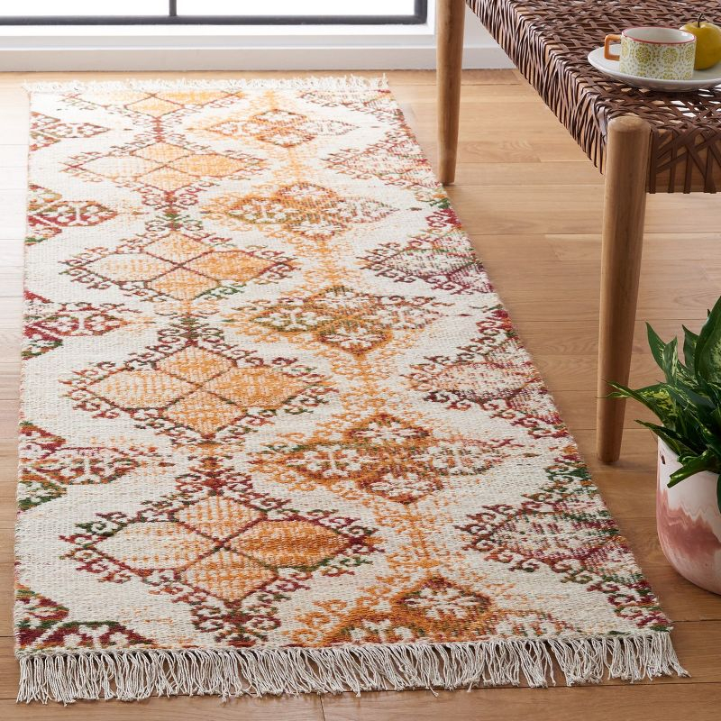 Kilim KLM727 Hand Woven Runner Rug - Ivory/Gold - 2'3"x7' - Safavieh.