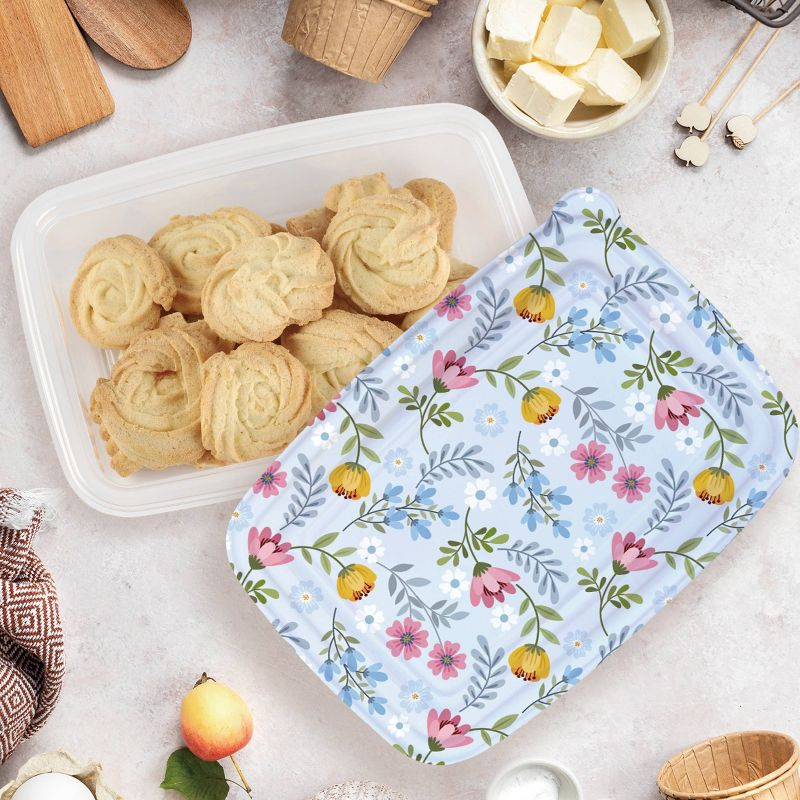 Cook With Color 6pk Floral Rectangle Food Storage Container Set