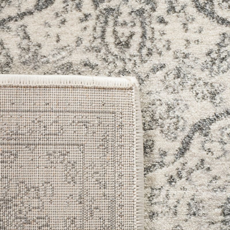 Carnegie CNG691 Power Loomed Runner Rug - Cream/Dark Grey - 2'3"x12' - Safavieh.