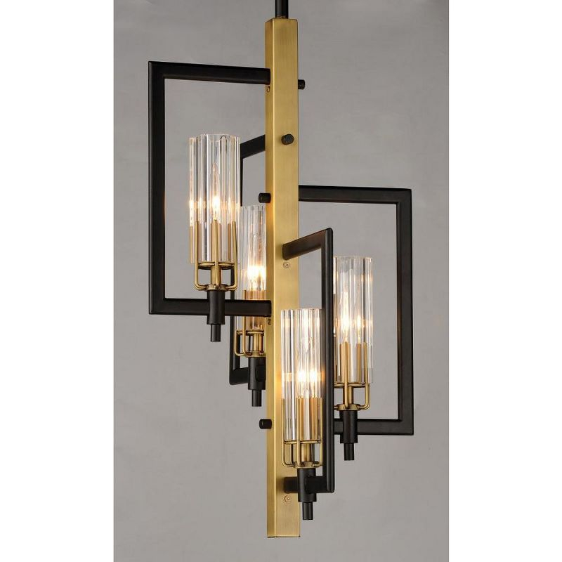 Maxim Lighting Flambeau 4 - Light Pendant in  Black/Antique Brass