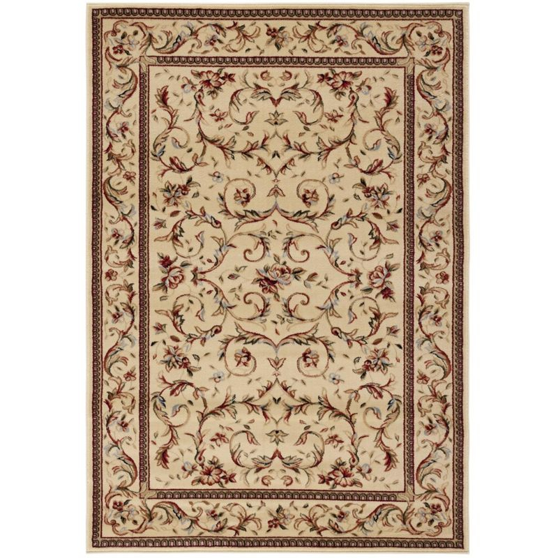 Lyndhurst LNH322 Power Loomed Area Rug - Ivory/Ivory - 5'3"x7'6" - Safavieh