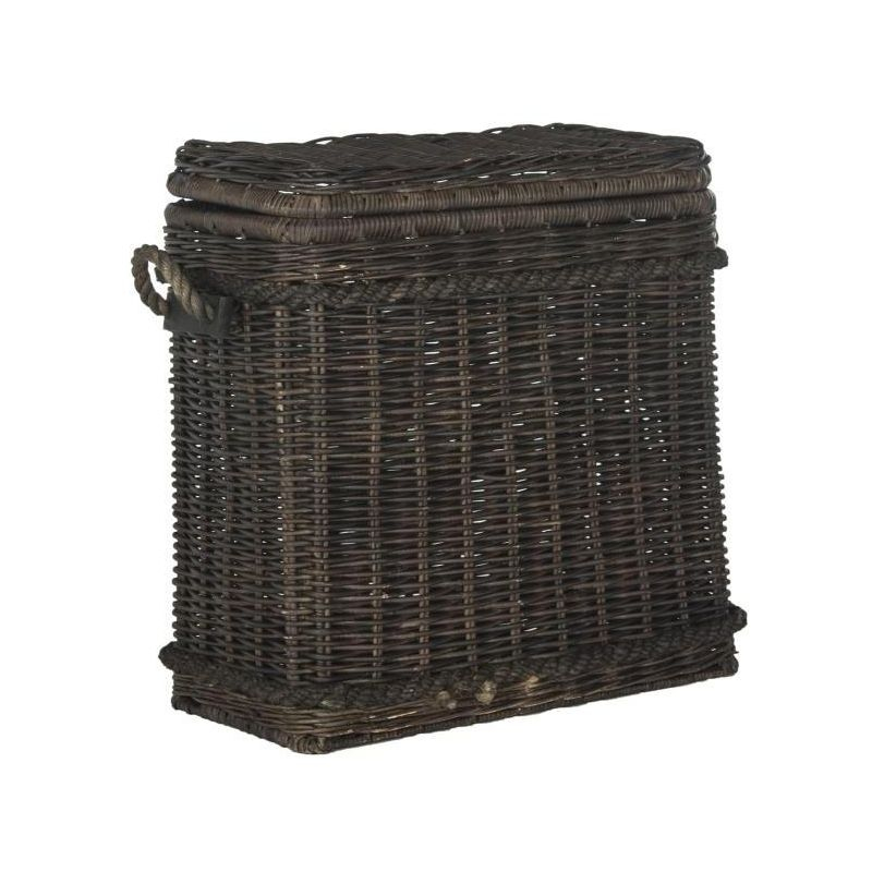 Sidonie Wicker Hamper - Dark Natural - Safavieh