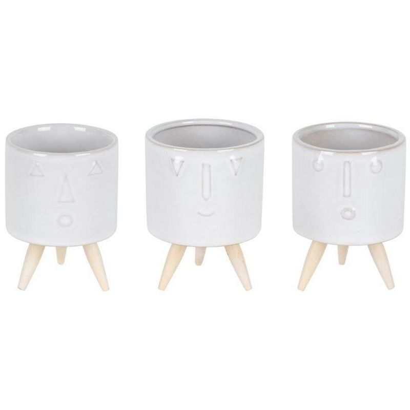 Melrose Porcelain Face Planter (Set of 3)