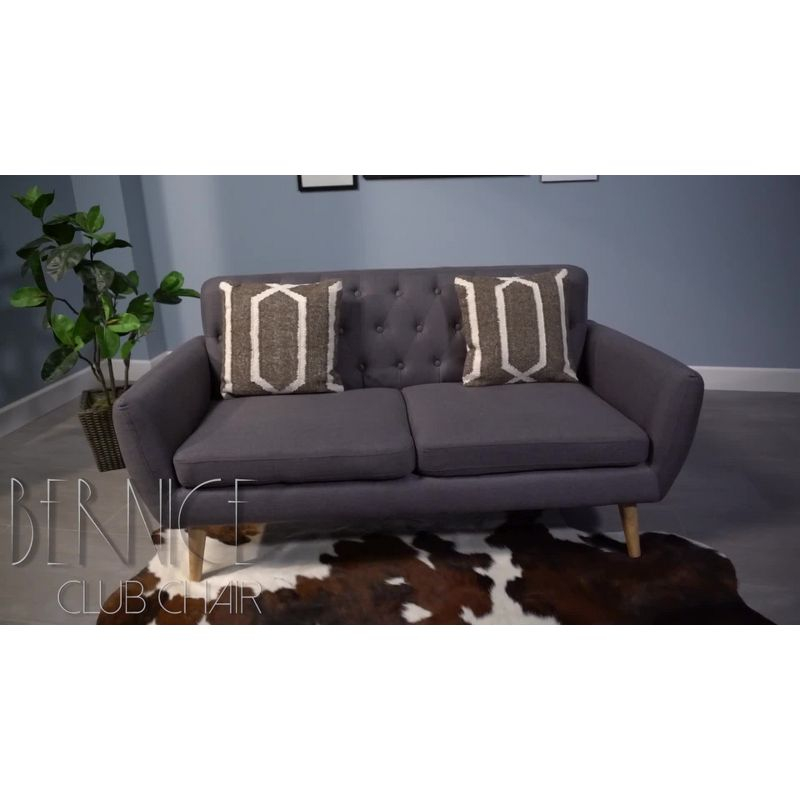 Bernice Petite Mid Century Modern Tufted Sofa Orange - Christopher Knight Home: Comfortable Upholstered Loveseat