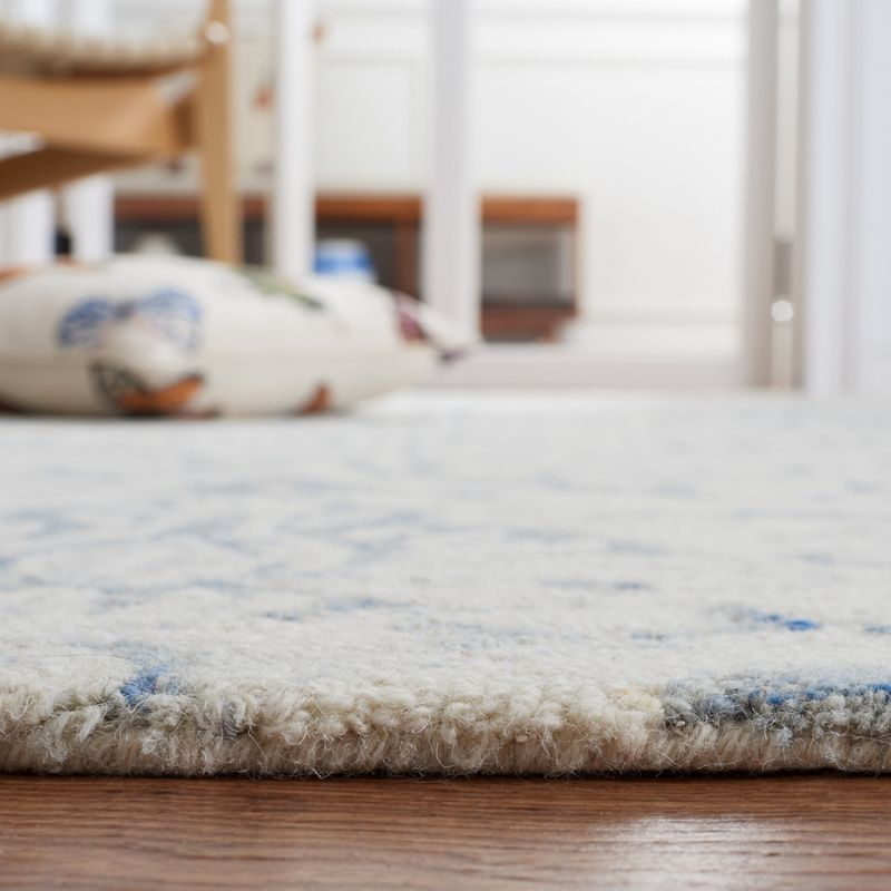 Micro-Loop MLP532 Hand Tufted Area Rug - Ivory/Blue - 5'x5' - Safavieh.