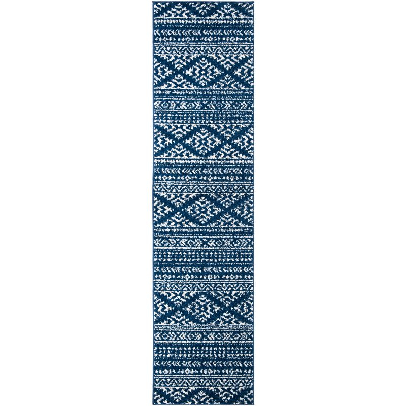 Tulum TUL272 Power Loomed Runner Rug - Navy/Ivory - 2'x17' - Safavieh.