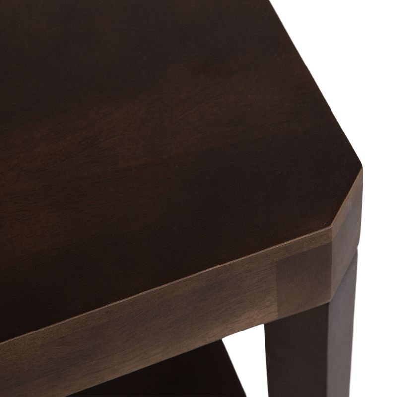 Kate and Laurel Talcott Wood Side Table, 22x14x26, Mocha