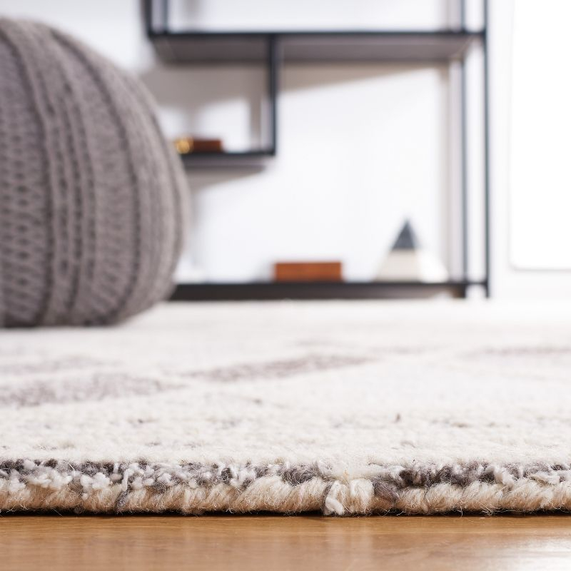 Abstract ABT351 Hand Tufted Area Rug - Ivory/Grey - 3'x5' - Safavieh.