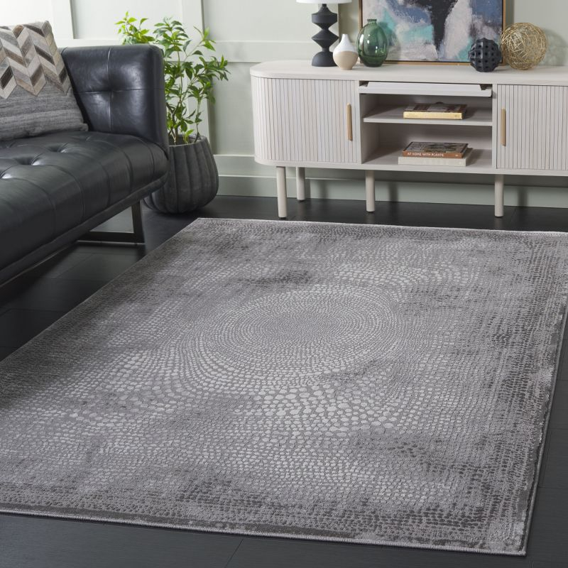 Meadow MDW333 Power Loomed Indoor Area Rug - Grey/Ivory - 6'7"x6'7" - Safavieh