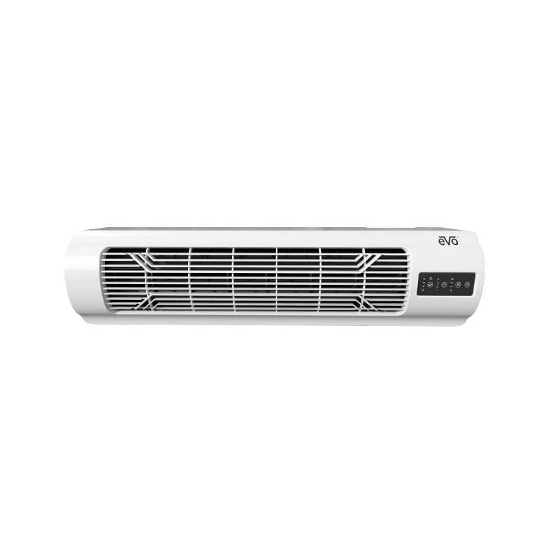 EVO Low Profile Oscillating Window Fan Air Circulator: Portable, Quiet, 4 Speeds, Remote, ETL Listed, 200-500 sq. ft.