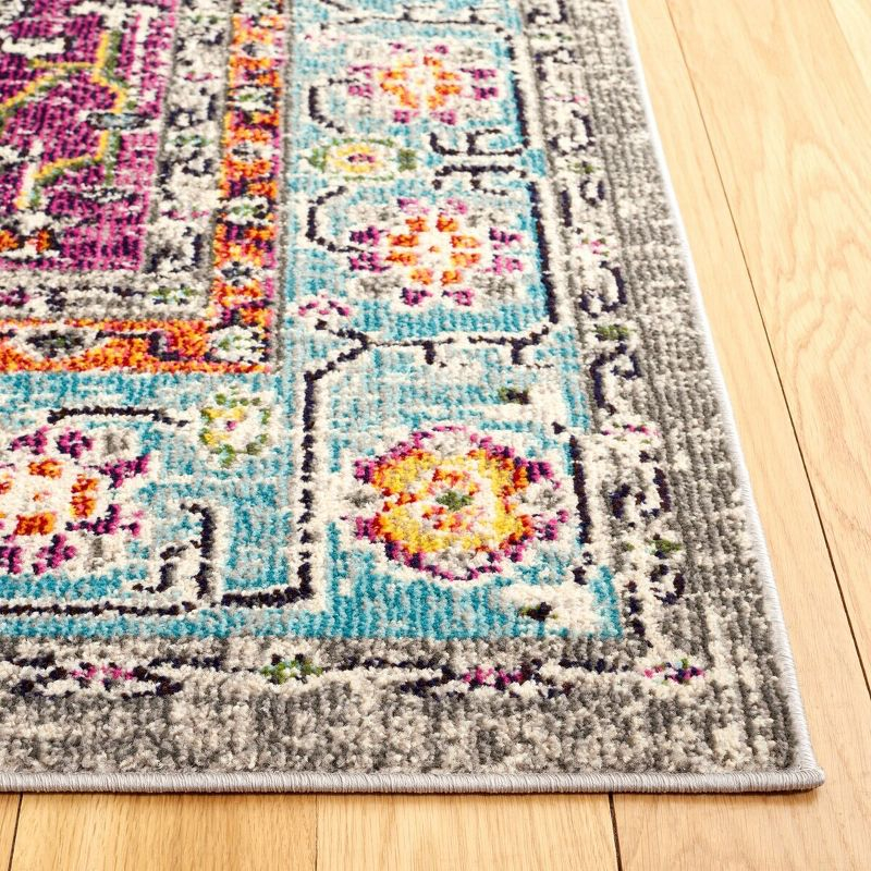 Monaco MNC246 Power Loomed Indoor Area Rug - Violet/Light Blue - 6'7"x9'2" - Safavieh.