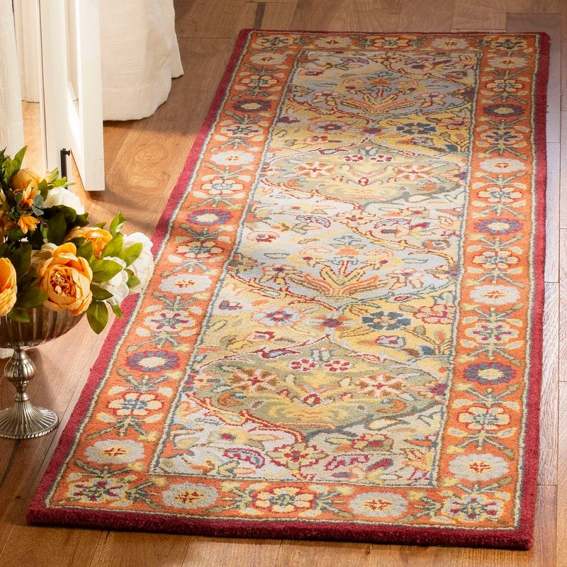 Heritage HG510 Hand Tufted Runner Rug - Multi/Red - 2'3"x10' - Safavieh.