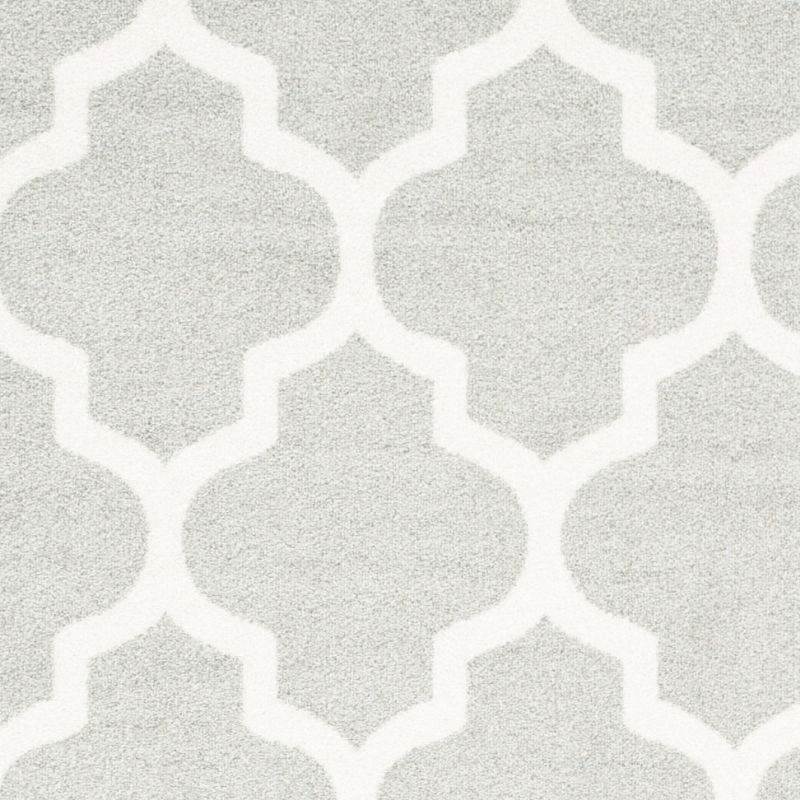 Amherst AMT420 Power Loomed Indoor Area Rug - Light Grey/Beige - 5' Round - Safavieh
