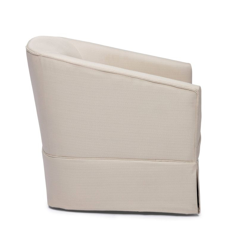 Comfort Pointe Elm Skirted Swivel Accent Chair Linen: Polyester Upholstery, No Assembly, Foam Fill