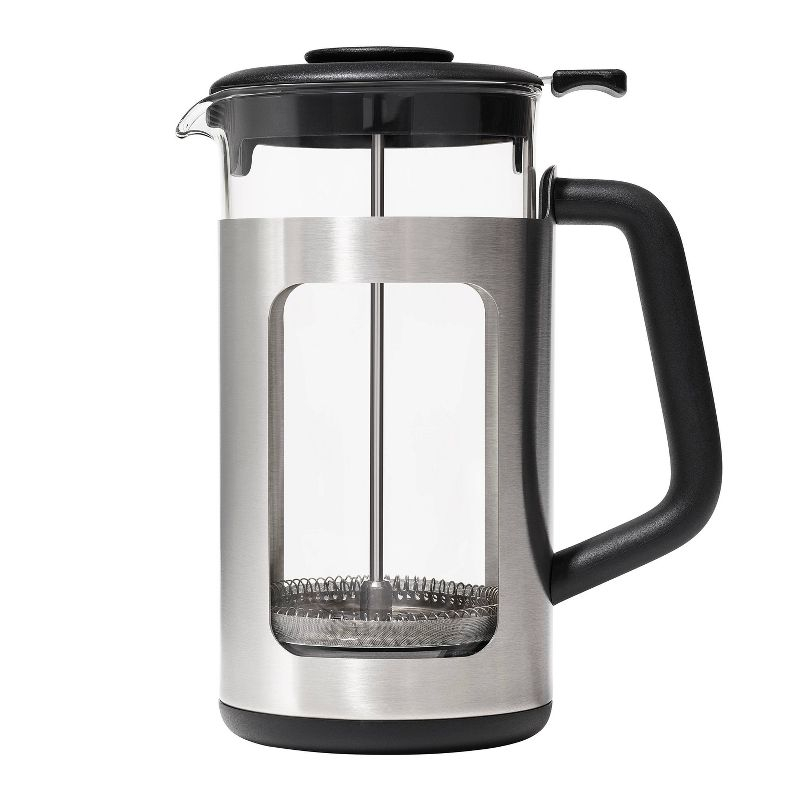 OXO 8 Cup French Press Coffee Maker - Black - 11294500: Stainless Steel & Glass, Nonslip Base, Manual, Hand Wash