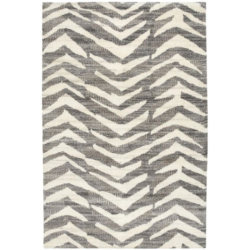 Farah Grey Hand Knotted Wool Rug