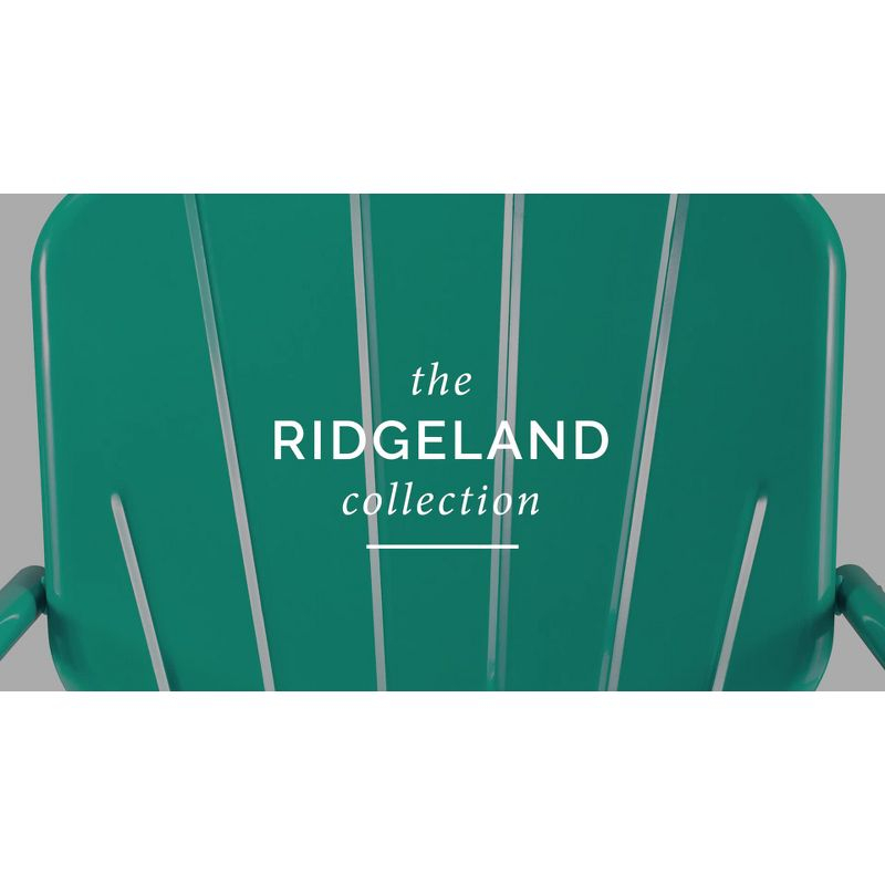Ridgeland Outdoor Metal Loveseat Glider - Red - Crosley