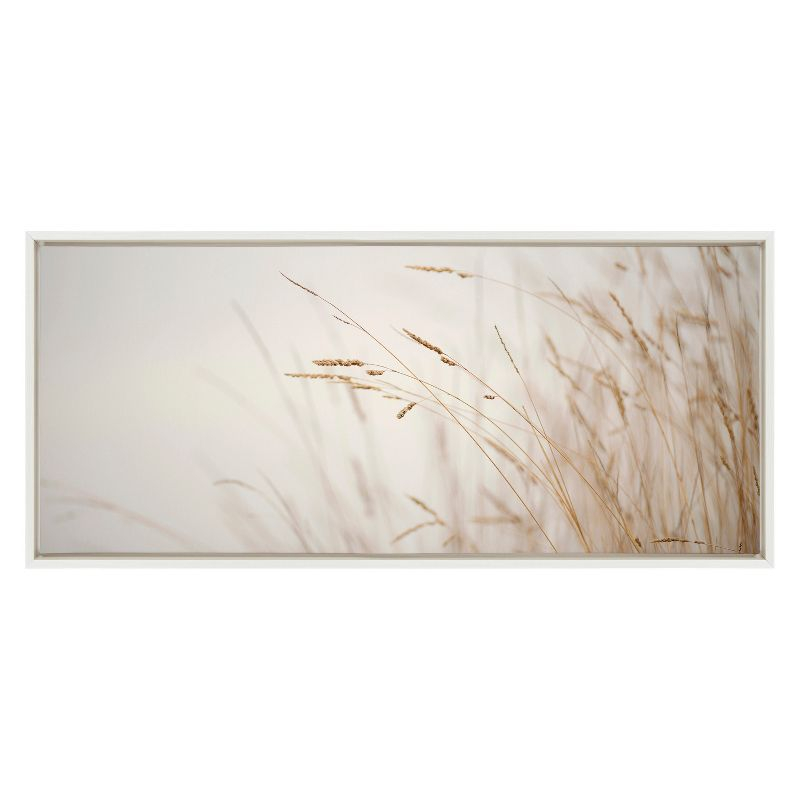 18" x 40" Sylvie Marsh Grass No 1 Framed Canvas by Crystal Lynn Collins - Kate & Laurel All Things Decor: Wall Art Decor