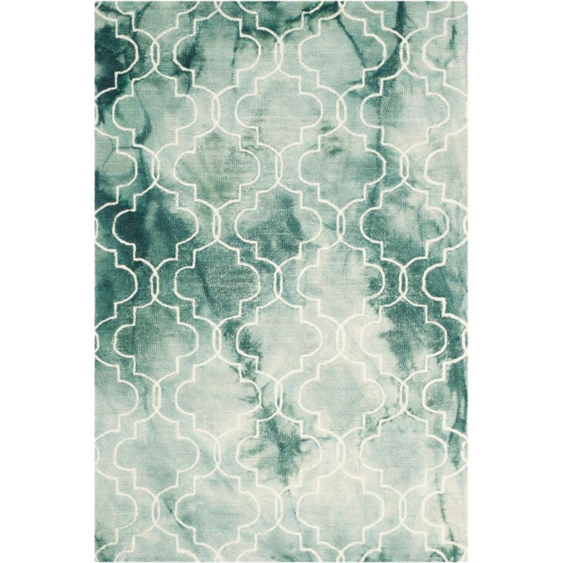 Dip Dye DDY676 Hand Tufted Indoor Area Rug - Green/Ivory - 4'x6' - Safavieh