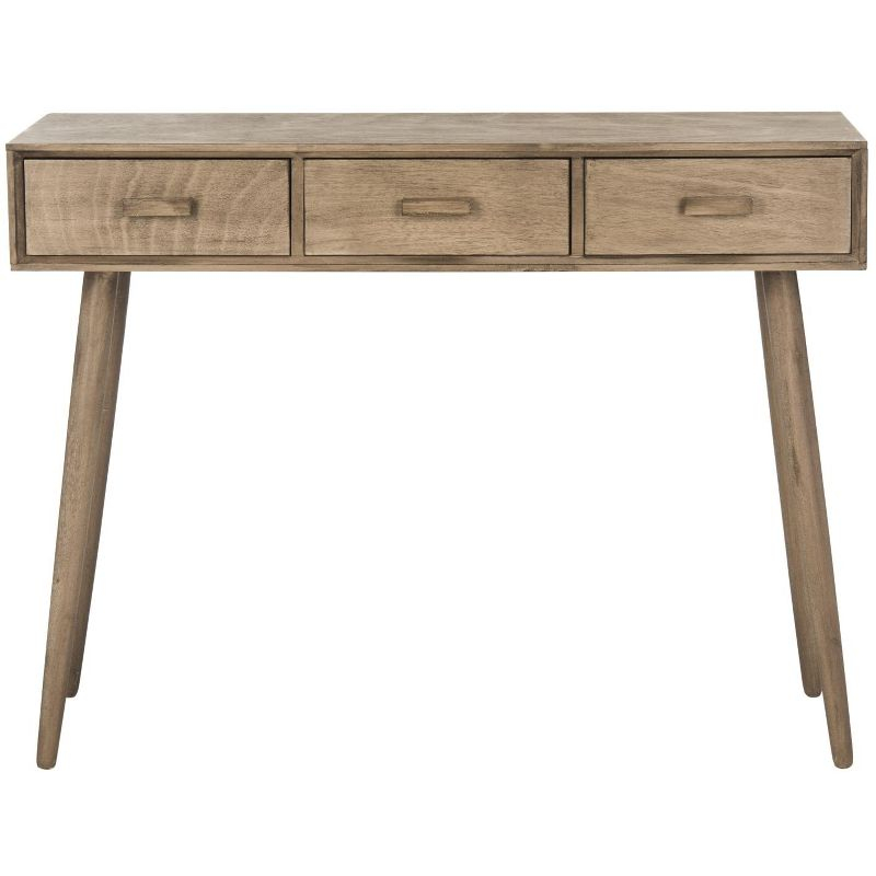 Albus 3 Drawer Console Table - CNS5701B - Brown - Safavieh