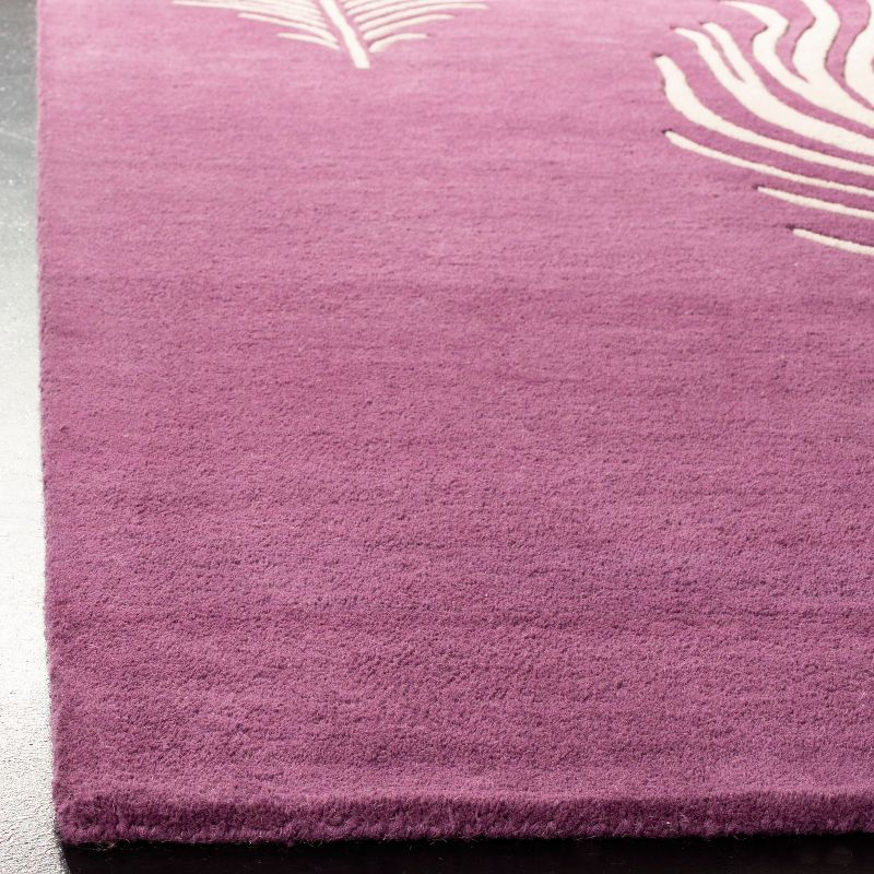 Soho SOH704 Hand Tufted Indoor Area Rug - Purple/Ivory - 5'x8' - Safavieh