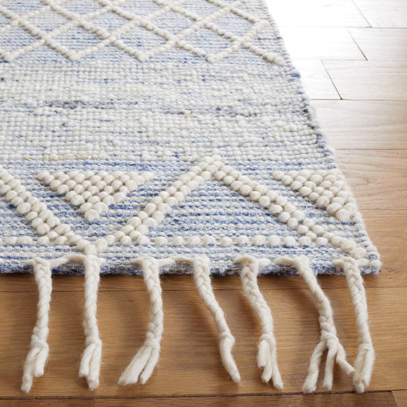 Natura NAT297 Hand Woven Indoor Accent Rug - Ivory/Blue - 3'x5' - Safavieh