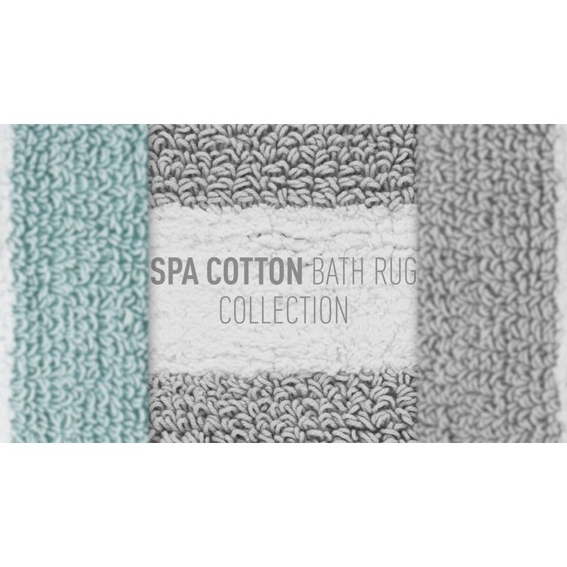 24"x72" Spa Cotton Reversible Bath Rug Taupe Brown: Madison Park, Tufted, Machine Washable, OEKO-TEX Certified