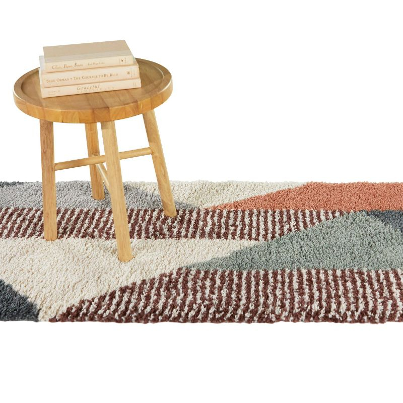 2'2"x7' Merril Mid-Century Modern Geometric Rug Blue - Balta Rugs: Indoor Runner, Fade & Stain-Resistant, High Pile