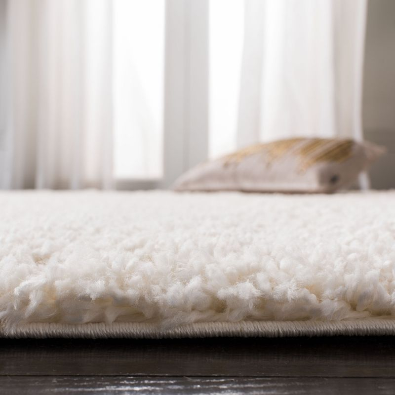 Fontana Shag 800 FNT800 Power Loomed Indoor Area Rug - Ivory - 4'x4' - Safavieh