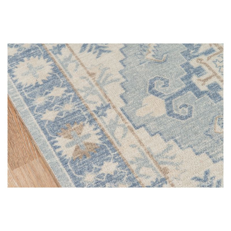 Momeni Anatolia Mateo Blue 2'x3' Accent Rug: Traditional Wool & Nylon Medallion, Low Pile Indoor Area Rug