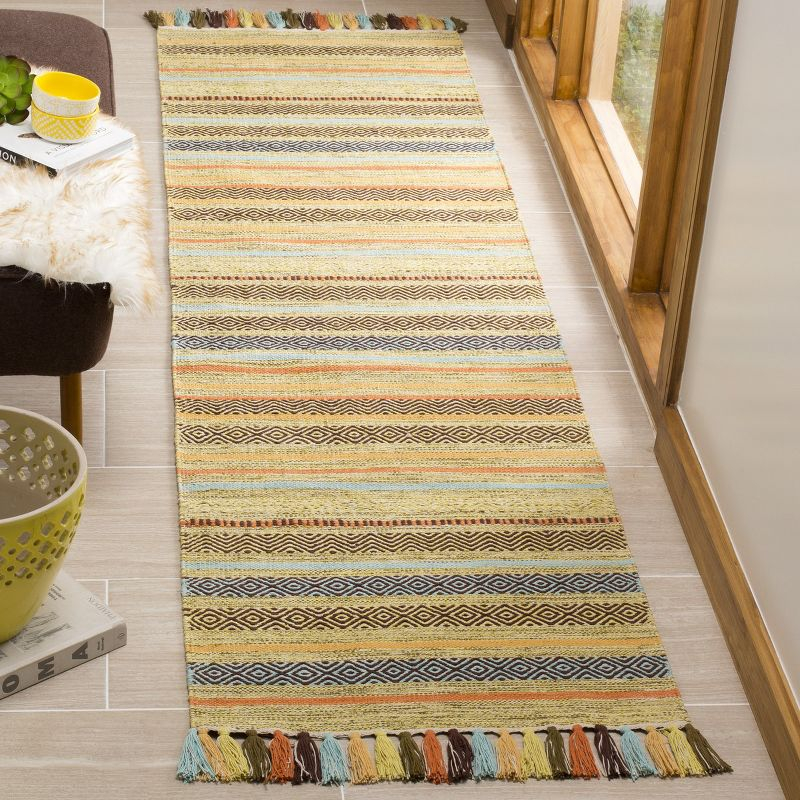 Montauk MTK901 Hand Woven Indoor Runner Rug - Green/Multi - 2'3"x8' - Safavieh.