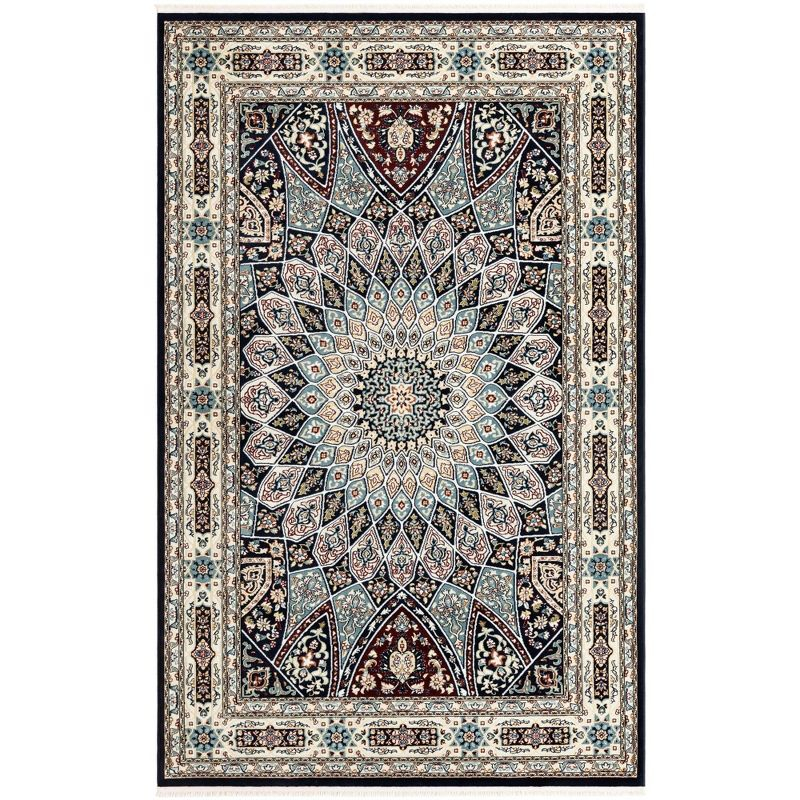 Unique Loom Narenj Collection Area Rug - Adams (5' 1" x 8' Rectangle Navy Blue/Beige)