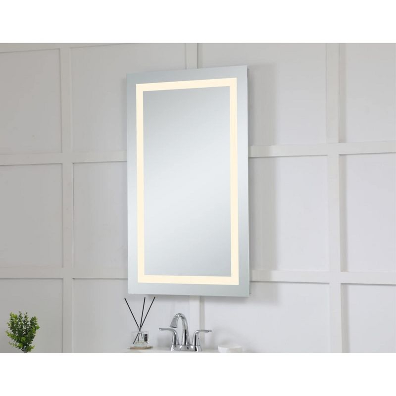 Elegant Lighting LED Hardwired Mirror Rectangle W24H40 Dimmable 3000K