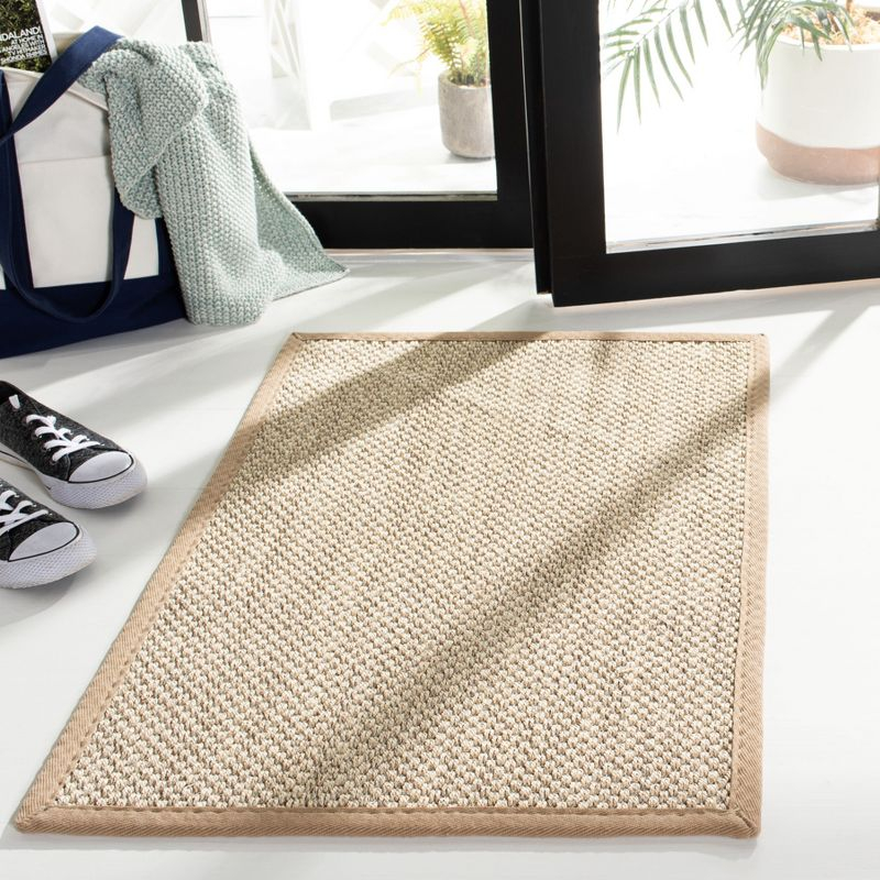 Natural Fiber NF143 Power Loomed Accent Rug - Marble/Linen - 2'x3' - Safavieh.