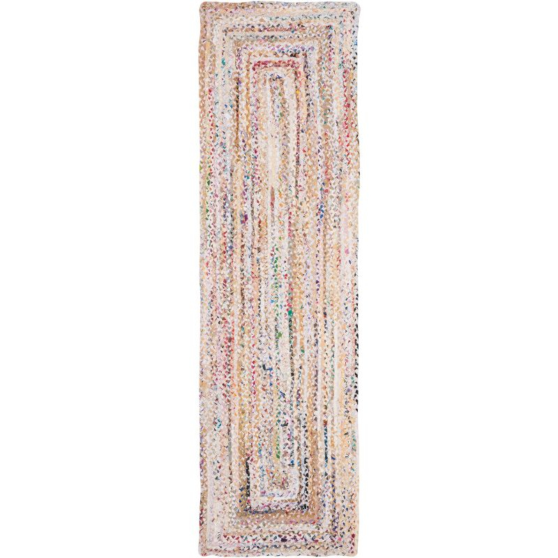 Braided BRD210 Hand Woven Runner Rug - Ivory/Multi - 2'3"x16' - Safavieh.