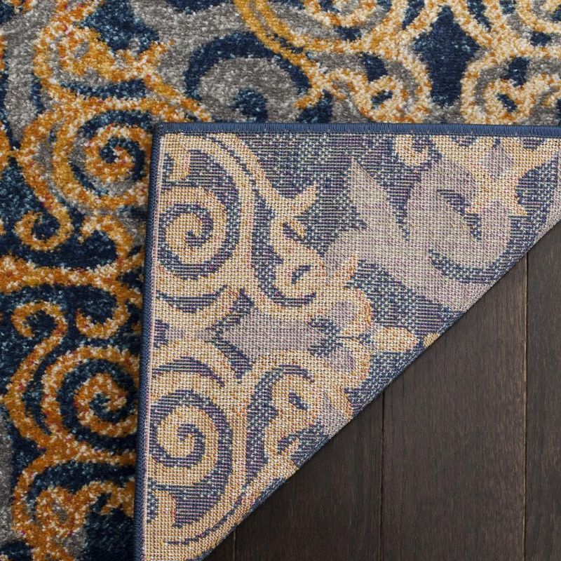 Evoke EVK230 Power Loomed Indoor Accent Rug - Blue/Orange - 3'x5' - Safavieh