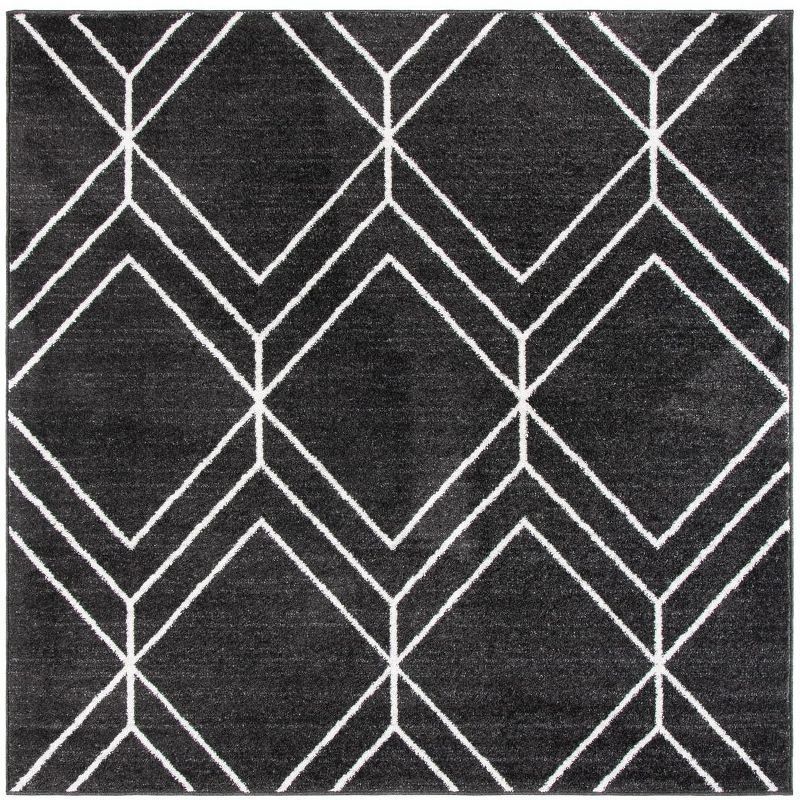 Adirondack ADR241 Machine Made Indoor Area Rug - Brown/Ivory - 6'x6' - Safavieh