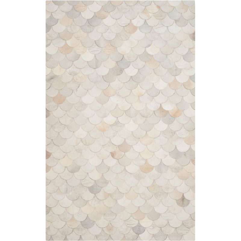 Studio Leather STL311 Hand Woven Area Rug - Ivory/Grey - 5'x8' - Safavieh.