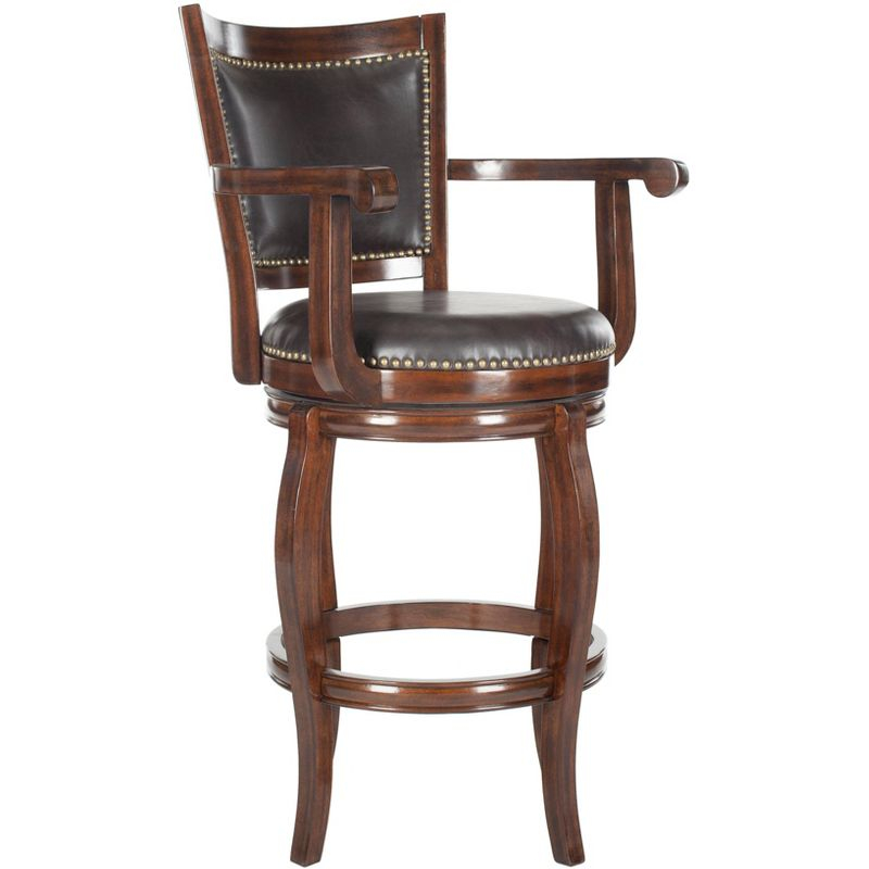 Gitano Swivel Bar Stool - FOX7009 - Espresso/Brown - Safavieh Couture