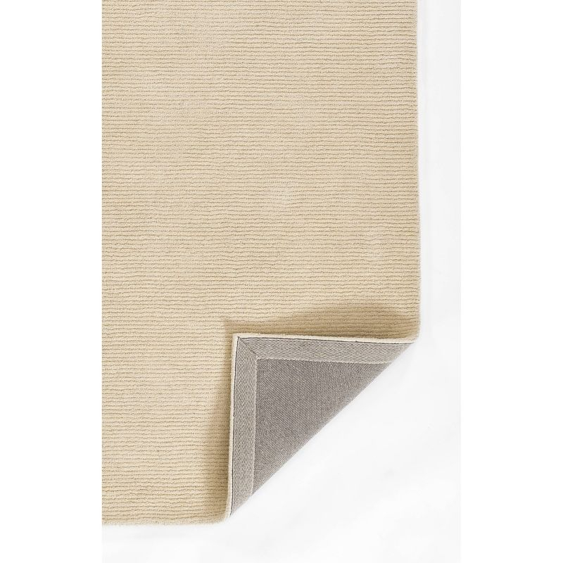 Momeni 2'x4' Everett Beverly Handtufted Area Rug Ivory: Wool, Geometric Abstract Pattern, Low Pile, Indoor Use