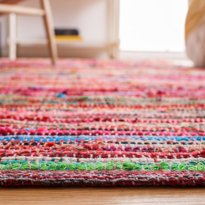 Rag Rug RAR240 Hand Woven Indoor Accent Rug - Red/Multi - 2'6"x4' - Safavieh.