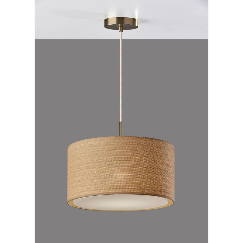Harvest Large Pendant Antique Brass - Adesso: ETL Listed, Bohemian Rustic Style, Metal Body, No Assembly Required