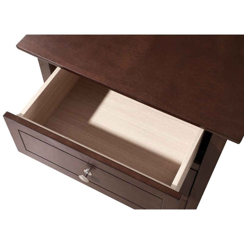 Passion Furniture Daniel 3-Drawer Cappuccino Nightstand (25 in. H x 19 in. W x 15 in. D)