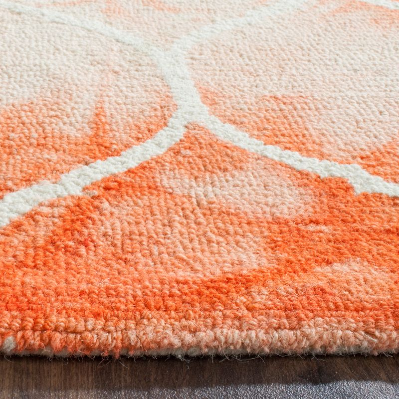 Dip Dye DDY685 Hand Tufted Indoor Area Rug - Orange/Ivory - 5'x8' - Safavieh